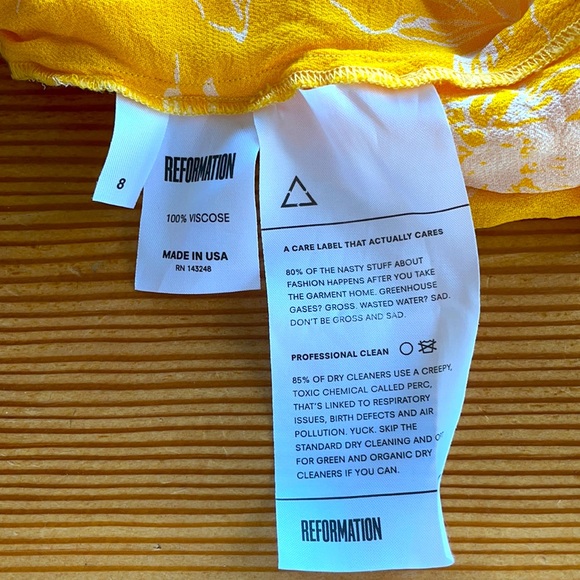 Reformation Addie Midi Floral Yellow Dress - Picture 9 of 9